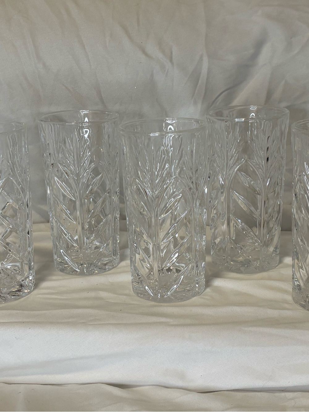 Set of five Portico Cut-Glass Highball Tumbler Set - Crystal Barware